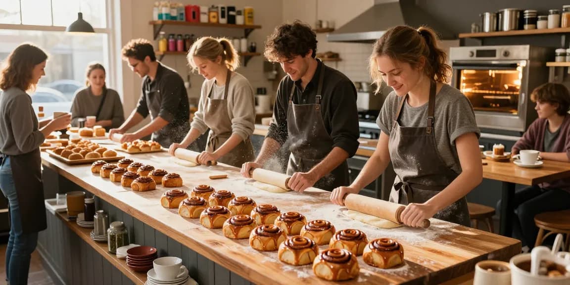 Freshly baked sticky buns at Big Buns Club, the dessert spot in Calgary.